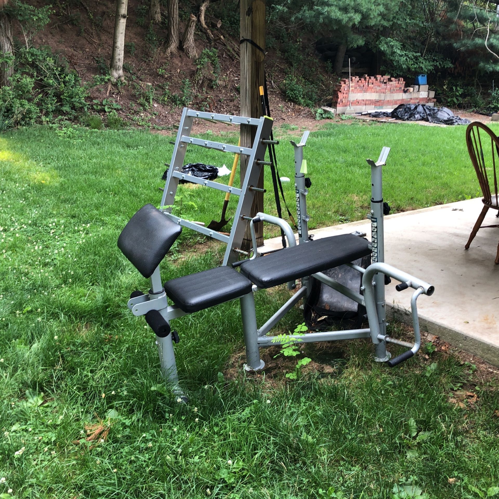 Weight Bench And Rack