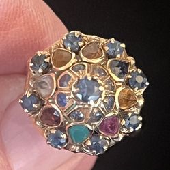 Multi Gemstone Thai Princess Ring