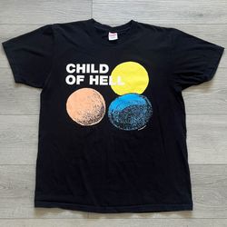 SUPREME CHILD OF HELL BLACK T-SHIRT FW15 PREOWNED Size LARGE AUTHENTIC RARE