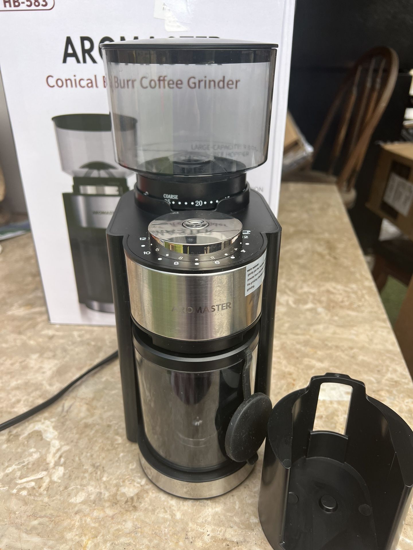 Aromaster Burr Coffee Grinder, Coffee Bean Grinder with 25 Grind