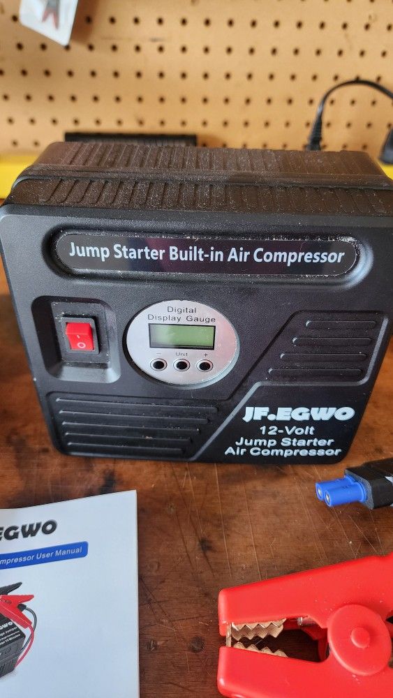 Starter Jump Box With Built-in Air Pump Lithium Ion Battery