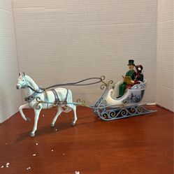 Unmarked, Vintage Sleigh Ride, Jingle Bells Slay 7“ X 6 1/2“ Pony 7“ X 6 1/2“ Excellent Condition A8