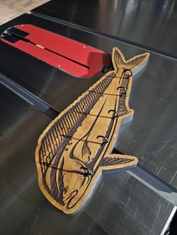 Laser Cut Mahi Mahi Key Holder 