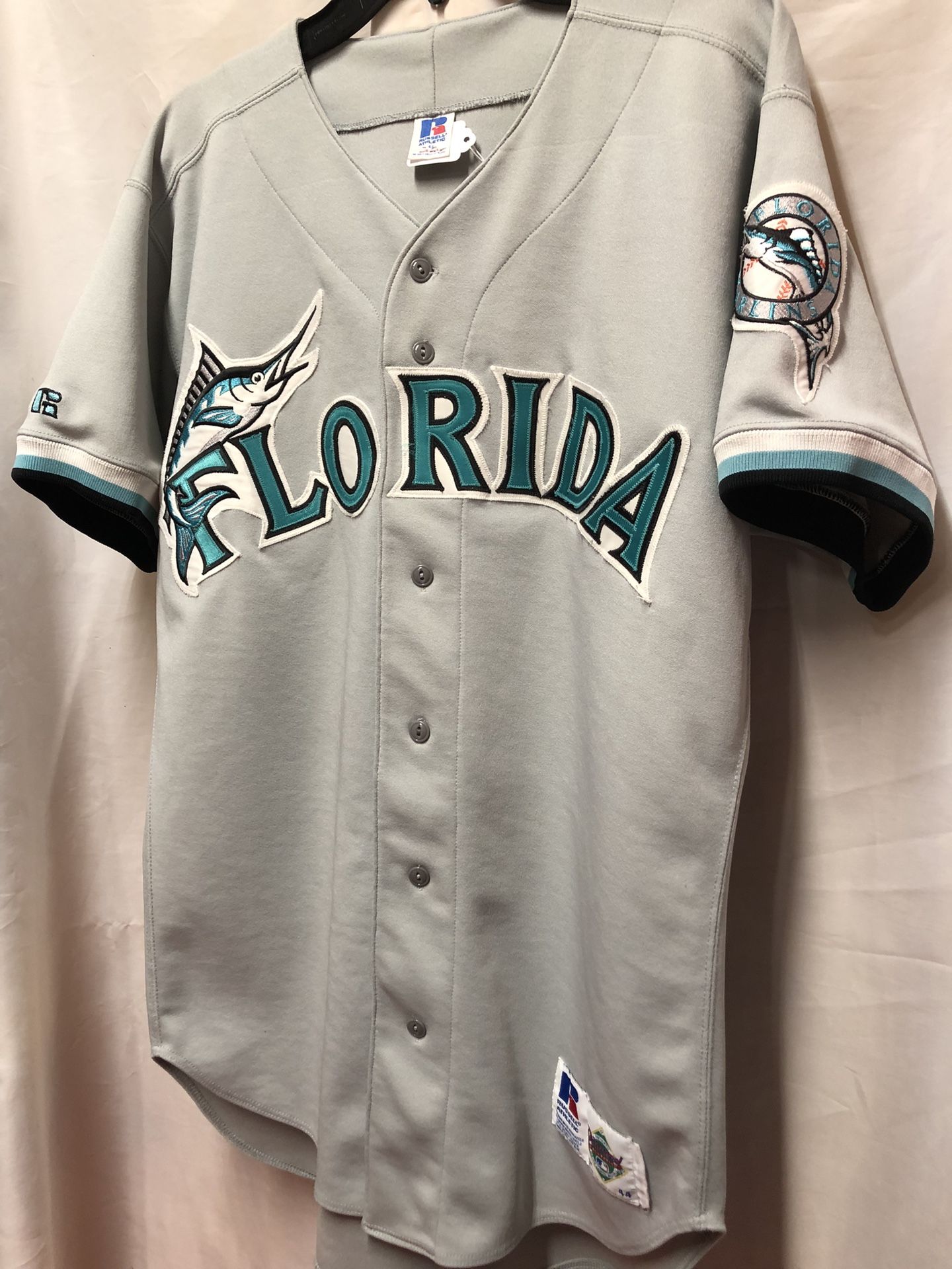 Vintage MLB Florida Marlins Russell Athletic Diamond Collection Embroidered Jersey