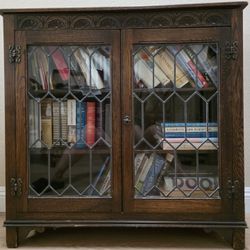 English Oak Bookcase, Imported From England