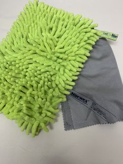 Norwex Microfiber Car Cleaning Set. Green And Gray