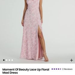 Pink Floral Maxi Dress