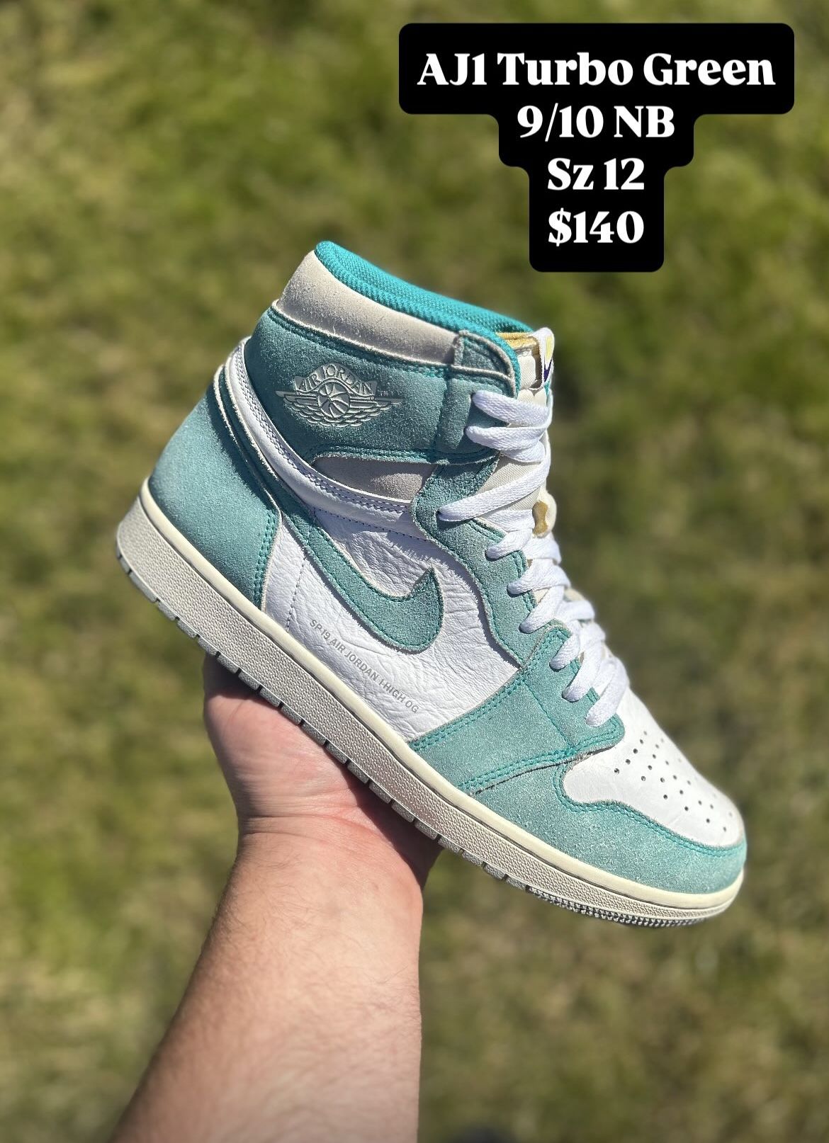 Jordan 1 Turbo Green 9/10 NB Size 12