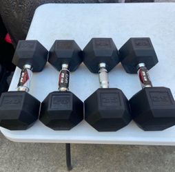 CAP Barbell, 25lb Rubber Hex Dumbbell, Single