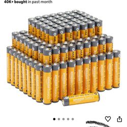 Amazon Basics AAA Alkaline High-Performance Batteries, 1.5 Volt, 10-Year Shelf Life, 100 Count
