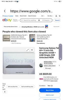 Samsung galaxy tablet a9 5g