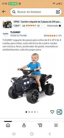 Juguete de paseo para niños de 6 V, ATV de 4 ruedas para niños