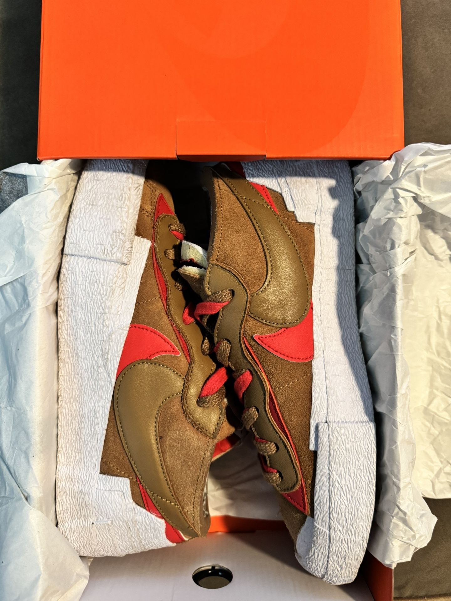 Nike sacai x Blazer Low British Tan Size 10