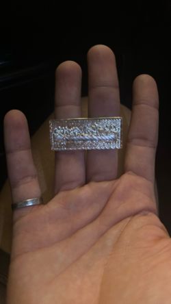 Last supper silver double ring
