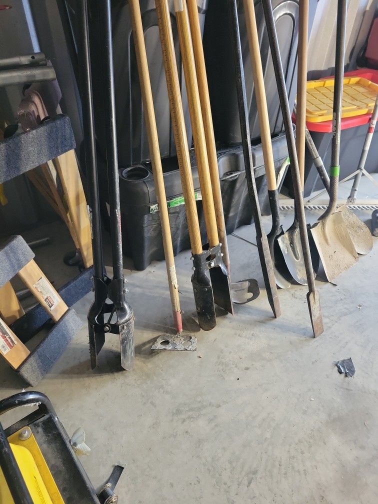 Shovels, Rakes, Digging Hoes