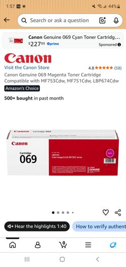 Canon cartridge 069