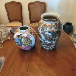 2 Lovely Asian Vases Pair For 80.00