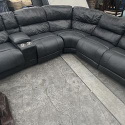 Leather power Reclining Sofa