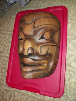 Large Pacific Northwest  Carved Mask