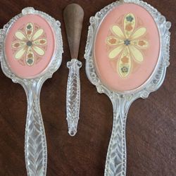 Antique Brush, Shoe Horn, Mirror 