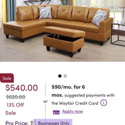 Brand New Living Room L-shape Sofa Set 