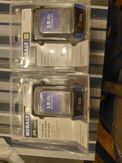 Two 24 volt 1.5 Ah kobalt batteries