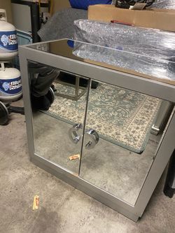 Mirrored Cabinet with Chrome Handles