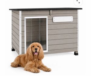 Small Dog House (33.8"L)Metal-Reinforced Chew-Proof Rainproof - PET63