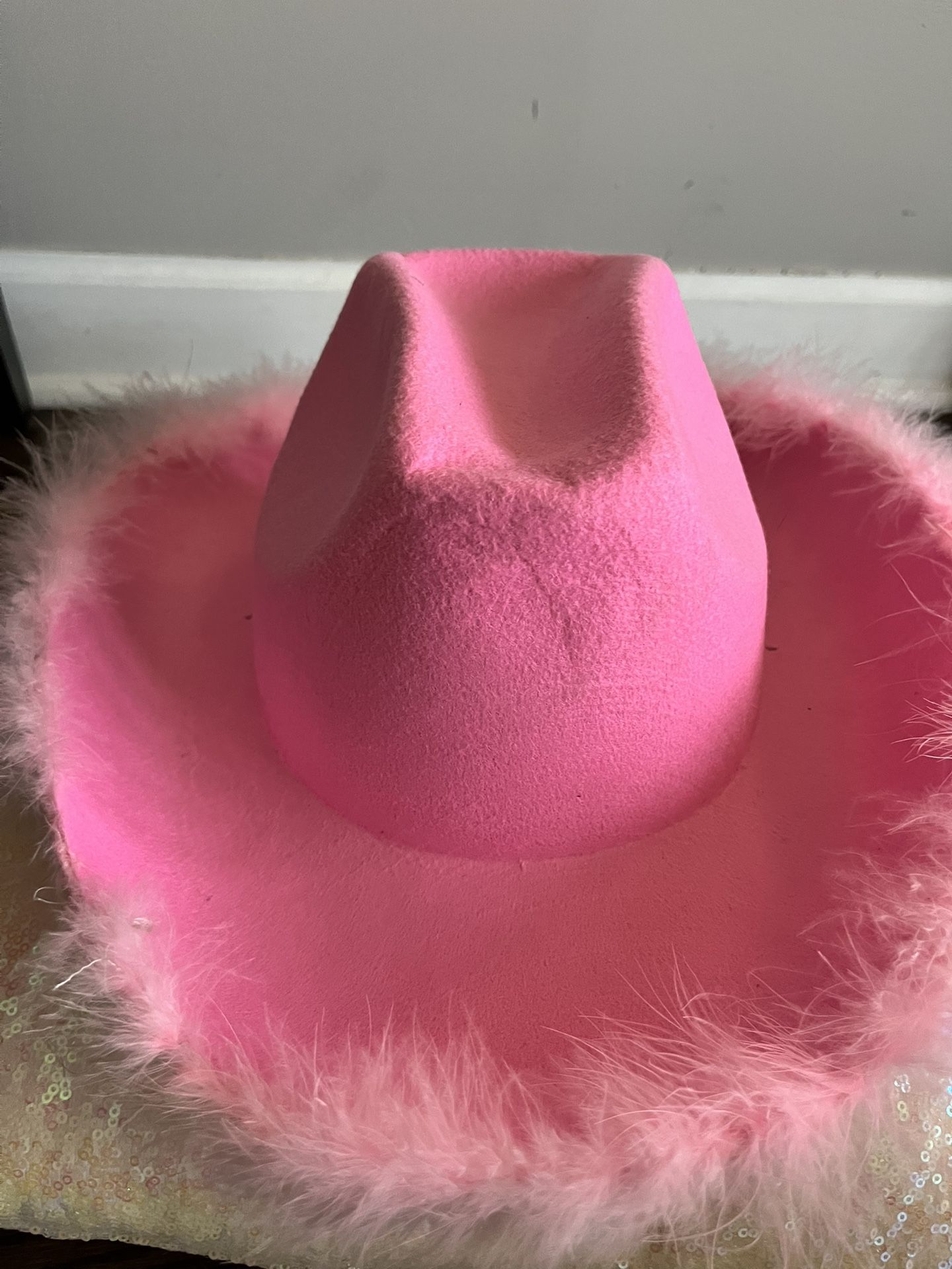 Pink Feather Cowboy Cowgirl Hat