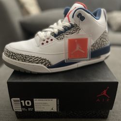 Jordan 3 True Blue 2016 Size 10