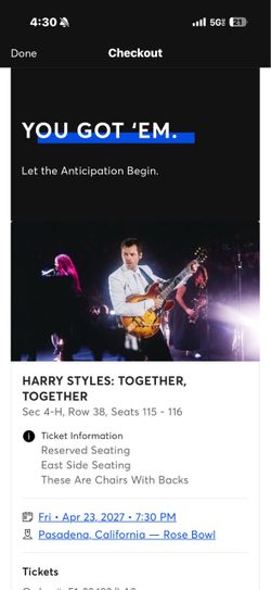 Harry styles TICKETS