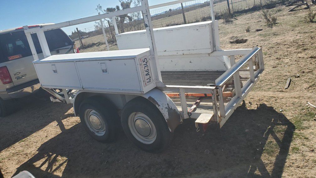 utility trailer 10×6 double axle will consider a trade