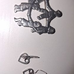 James Avery Pin And Heart Earrings Retired
