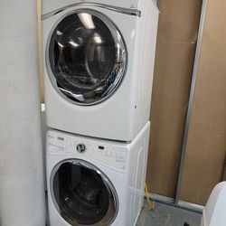 Whirlpool Front Loading Washer And Stackable Gas Dryer Set 
