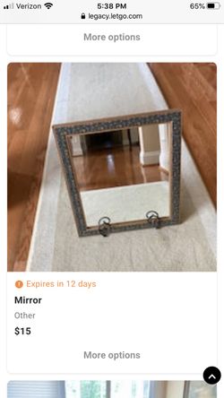 Mirror w Gold Flower Border