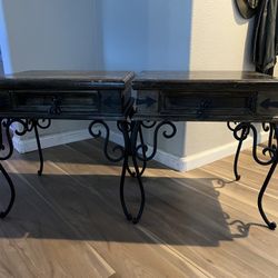 Rustic metal  Side Tables
