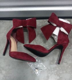 New Shoedazzle Chloee Ladies Bow Ankle Strap Heels Size 7