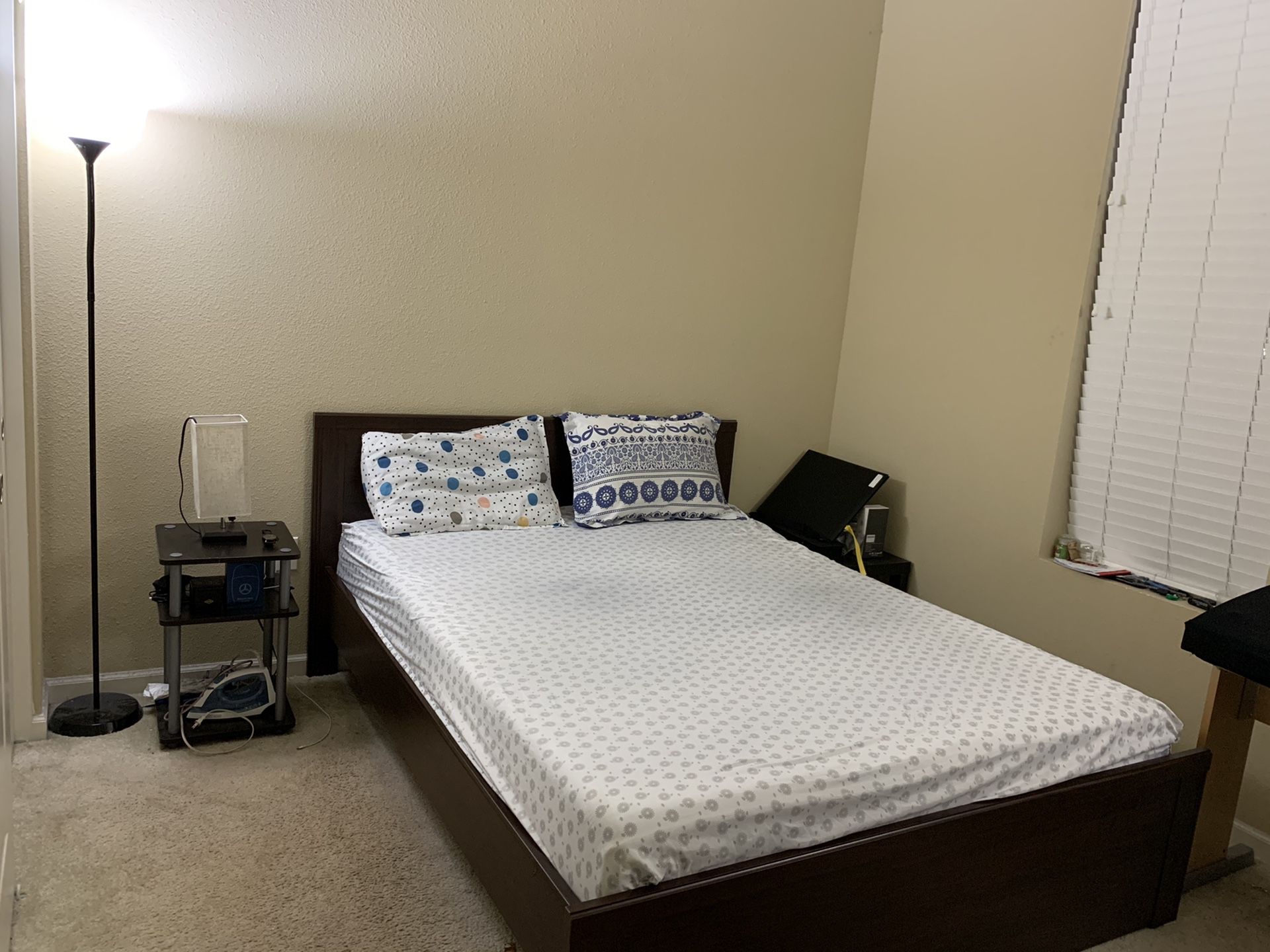 Mattress with bed frame Queen size