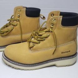Diehard Hardcan DH-84101 Men's Soft Toe Nubuck Leather Work Boots Wheat Color Working men's size 11EE 