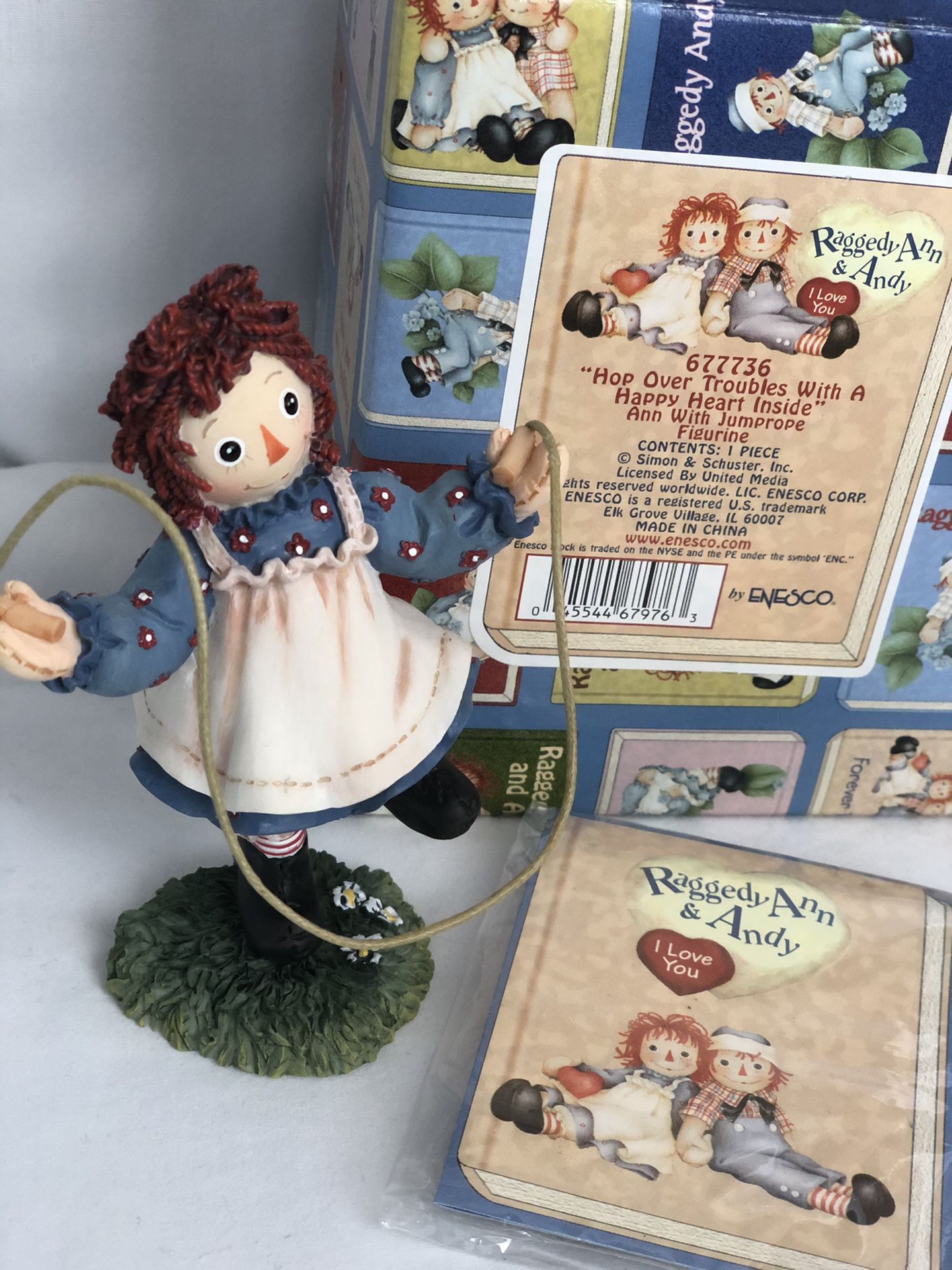 Vtg. Raggedy Ann And Andy Figurine 677736 “ Hop Over Troubles...”