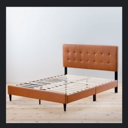 King Bed Frame worth 400 $ With Mattress  Like New Gel Technology Worth 500$