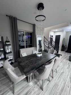Modern Black Wood Table