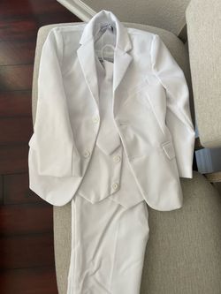 Boys White Formal Suit Set