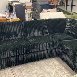 New 119x92 corduroy sectional couch