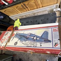 VINTAGE 1978 TOP FLITE Poster F4U-1A Corsair Kit RC MODEL AIRPLANE #RC-21