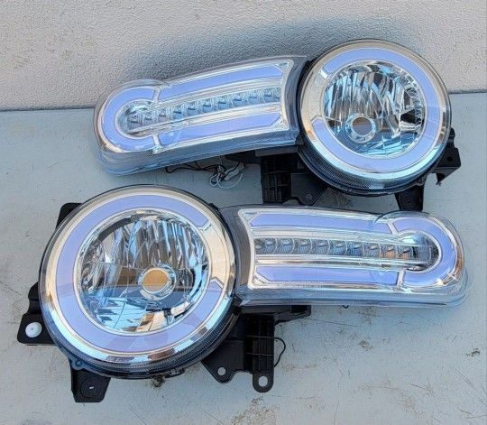 07-14 Toyota FJ Cruiser LED DRL Headlights Luces Micas Calaveras Faros Faroles Focos Headlamps 