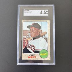 WILLIE MAYS Vintage 1968 Topps Baseball Card #50 Graded SGC 4.5 VG