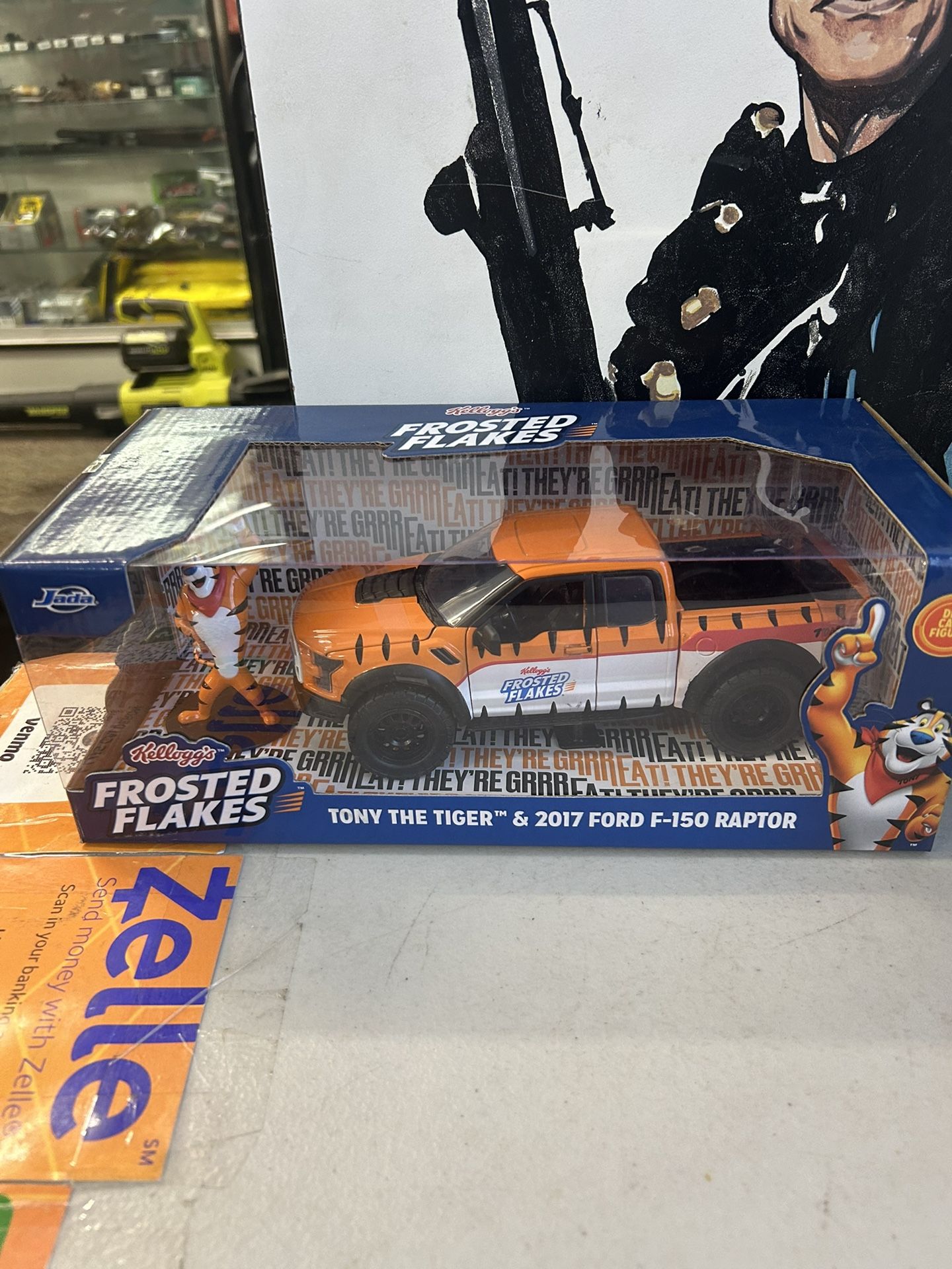Jada toys 1/24 scale Kellogg’s Frosted Flakes Tony the Tiger & 2017 Ford Raptor