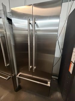 36” JENN AIR BUILT IN FRENCH DOOR STAINLESS Steel Refrigerator 