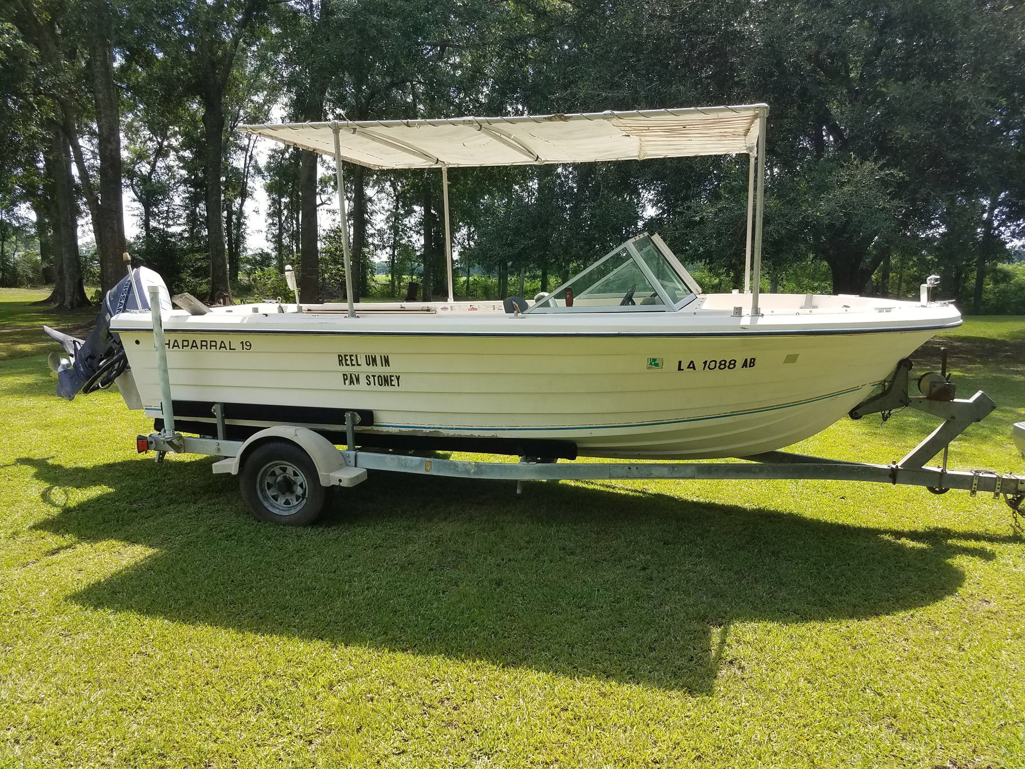  Boat is 18' with trailer included. 